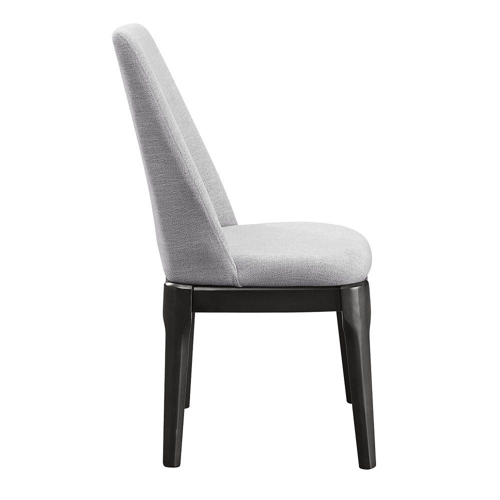 Madan - Side Chair (Set of 2) - Light Gray Linen & Gray Oak