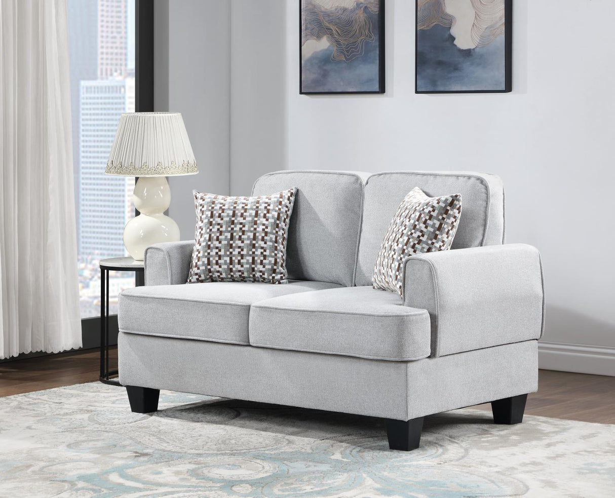U418 - Loveseat - Shimmer Silver