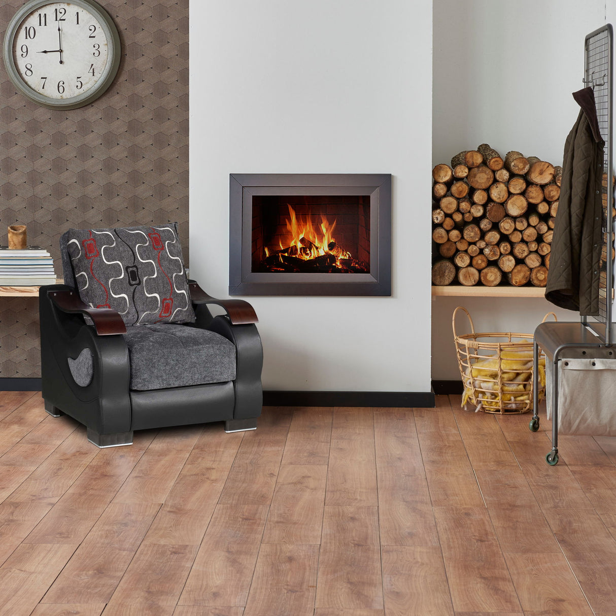 Ottomanson Metroplex - Upholstered Convertible Armchair With Storage