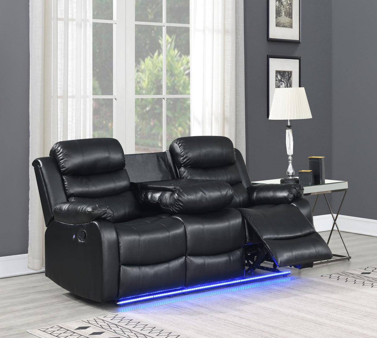 U154 - Motion LED Sofa - Black