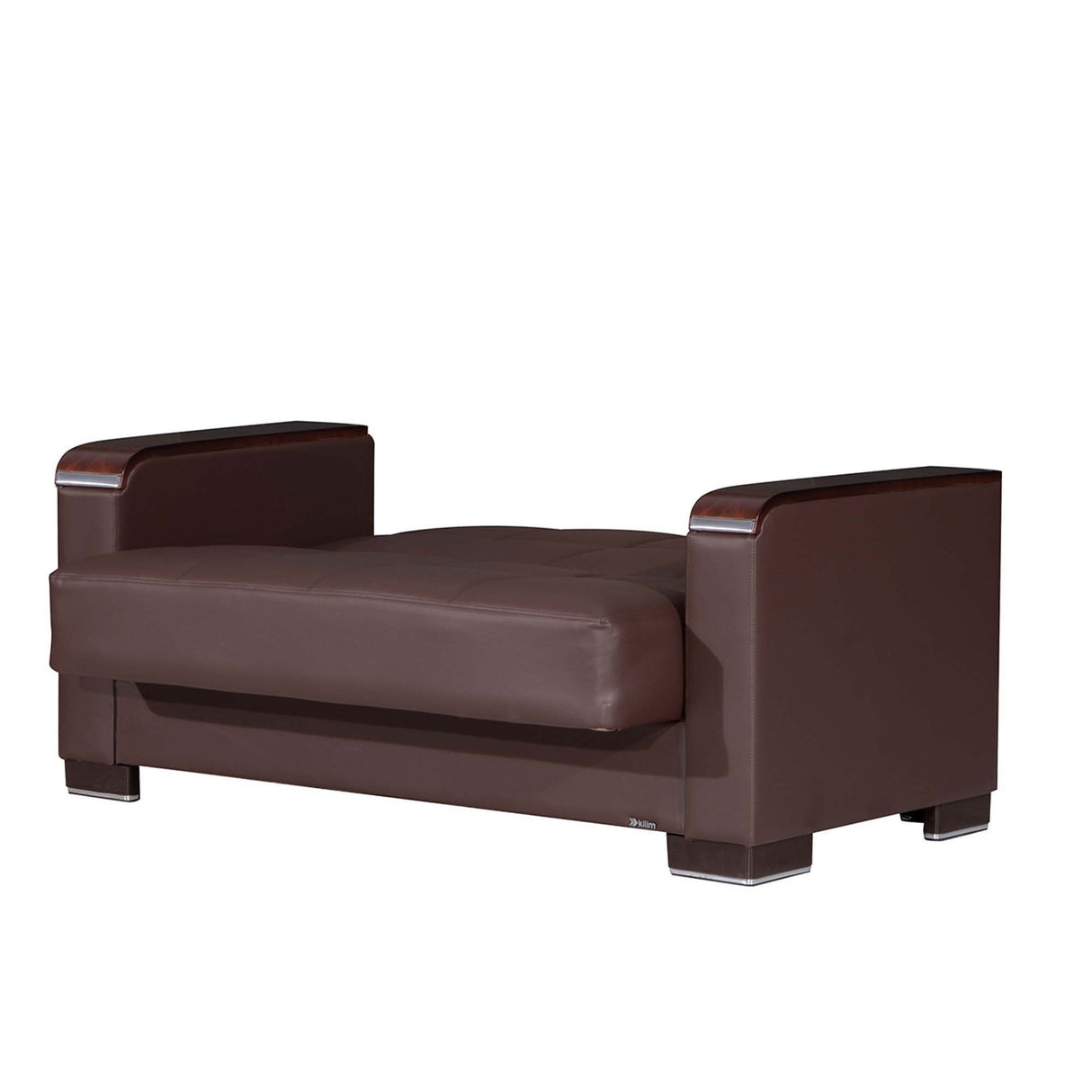 Ottomanson Armada X - Upholstered Convertible Wood Trimmed Loveseat With Storage