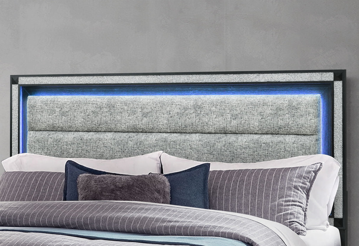 Soleil - 5 Piece Queen Bedroom Set - Charcoal