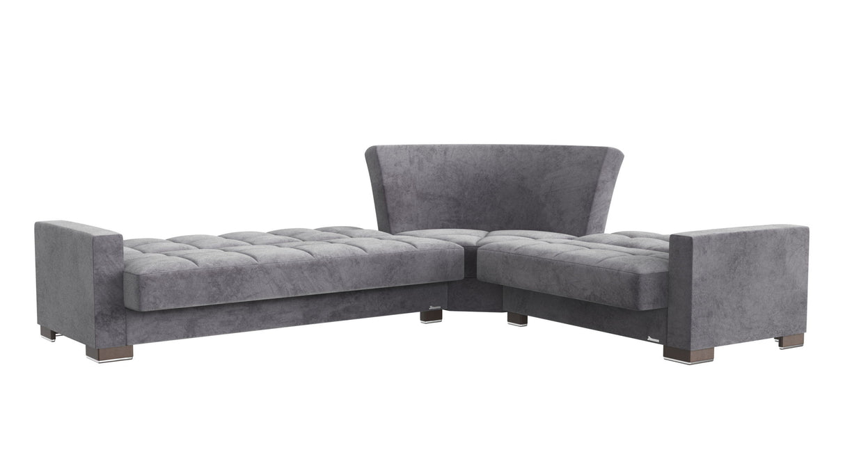 Ottomanson Armada - Upholstered Convertible Sectional With Storage - Microfiber