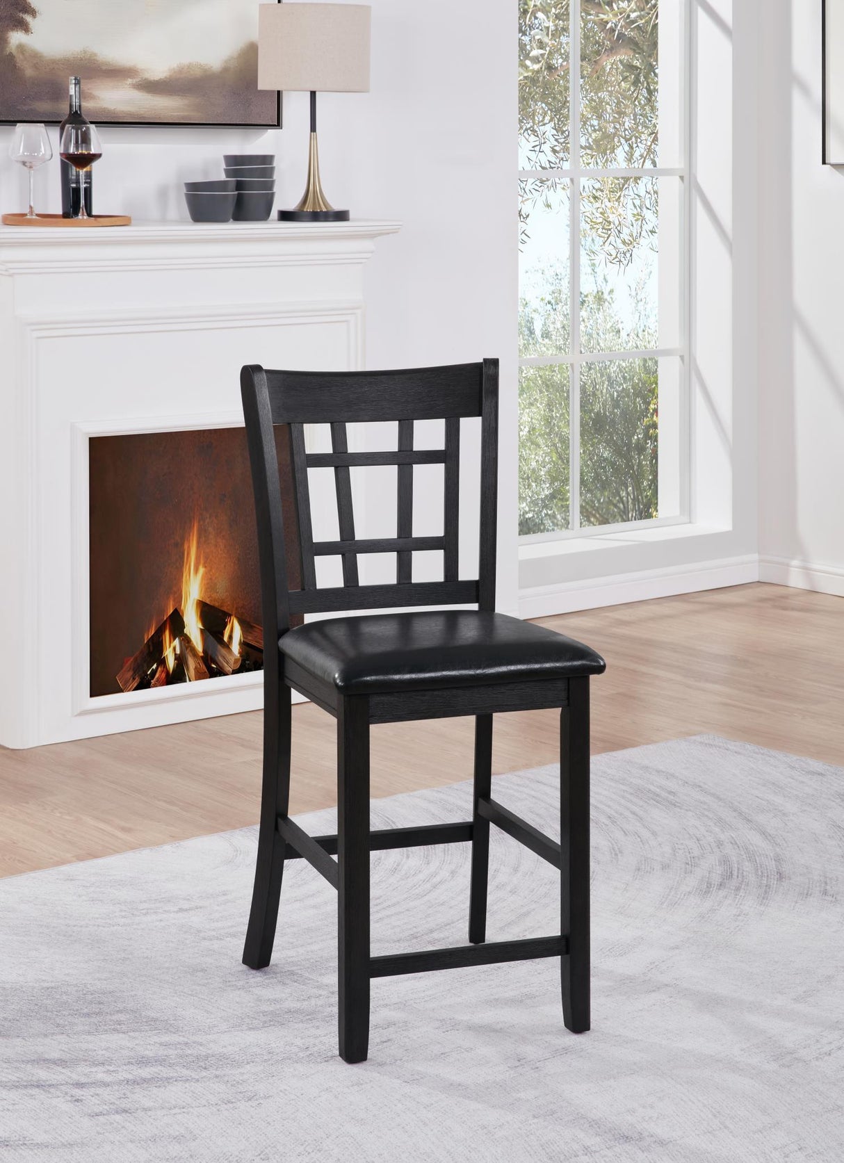 D151 - Counter Height Chairs (Set of 2) - Black
