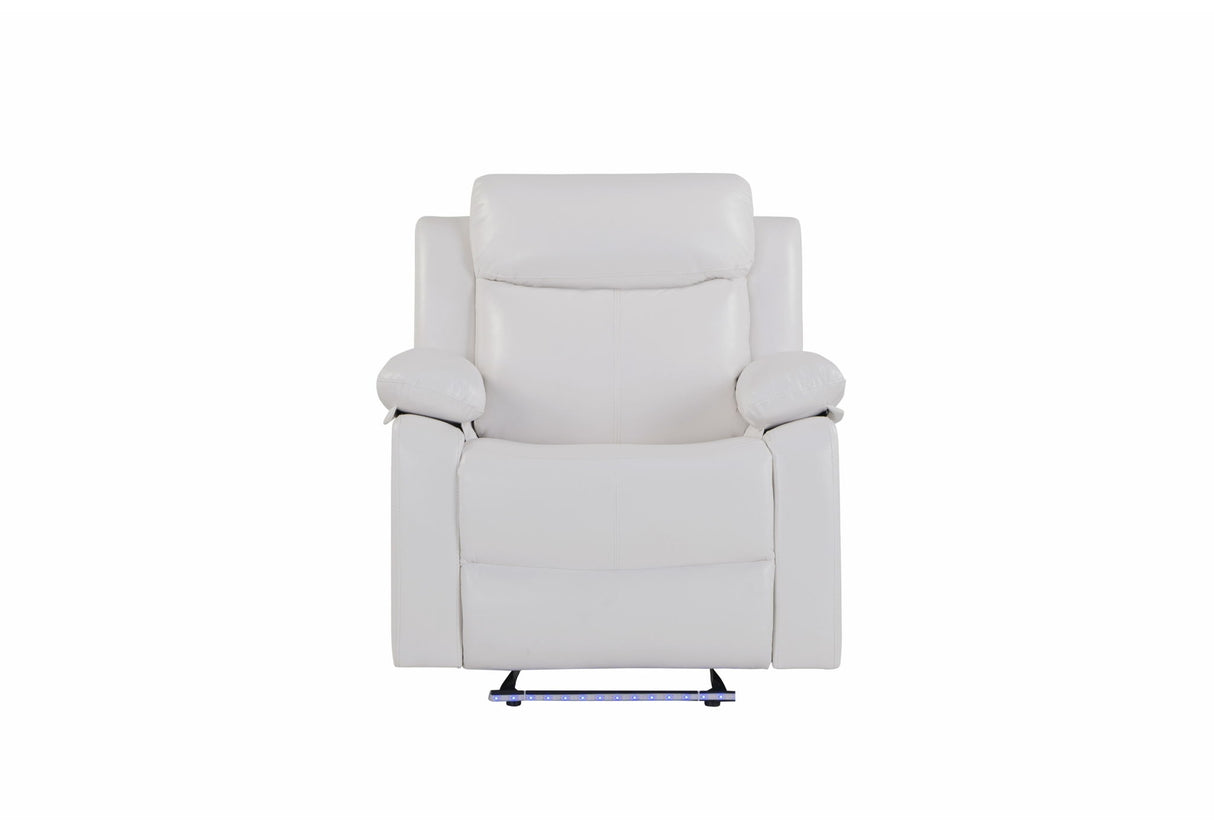 U6026 - Glider Recliner With LED - White