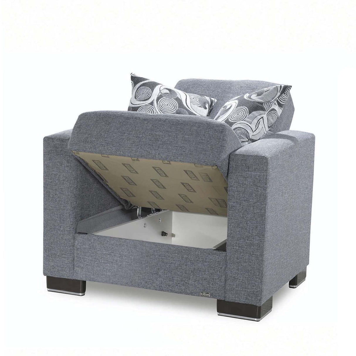 Ottomanson Armada - Upholstered Convertible Armchair With Storage - Polyester