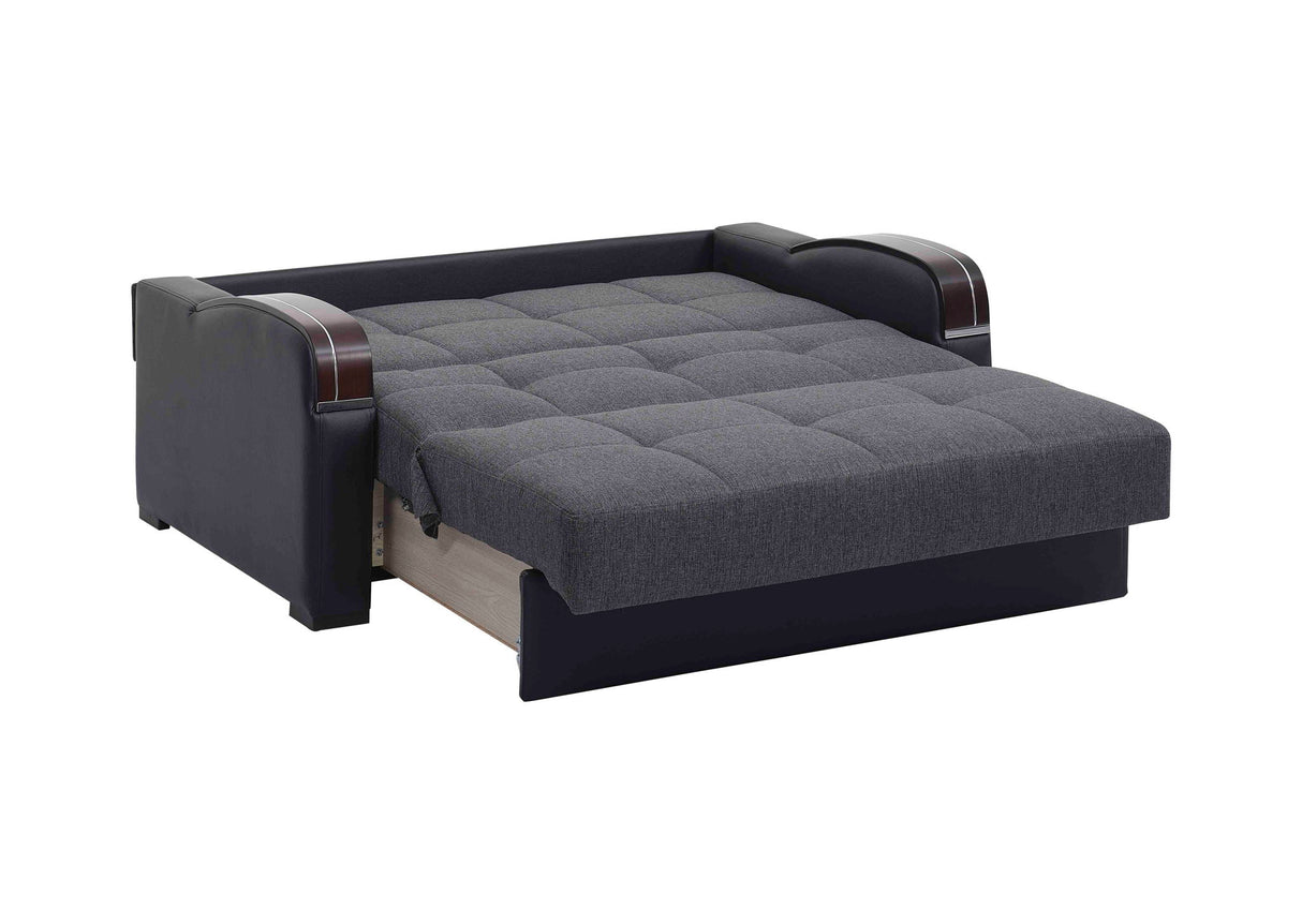 Ottomanson Sleep Plus - Upholstered Convertible Loveseat With Storage