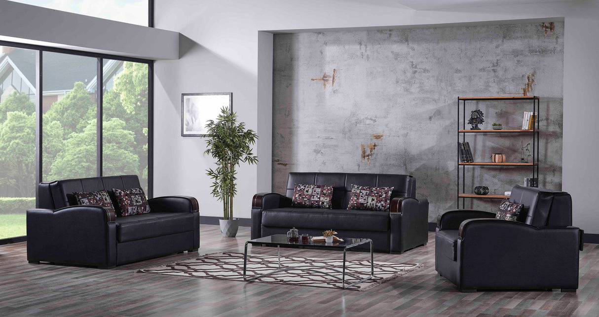 Ottomanson Sleep Plus - Upholstered Convertible Loveseat With Storage