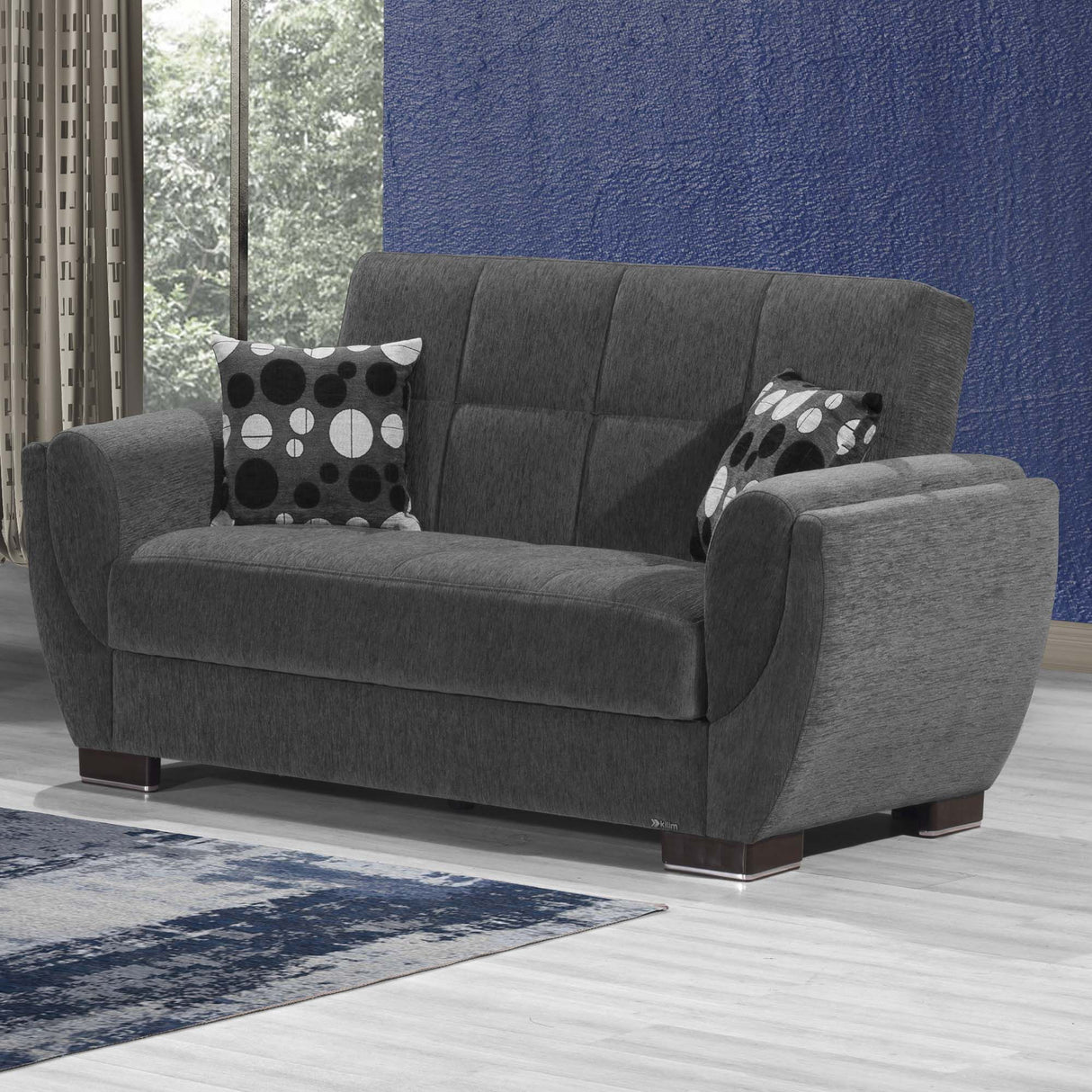 Ottomanson Armada Air - Upholstered Convertible Loveseat With Storage