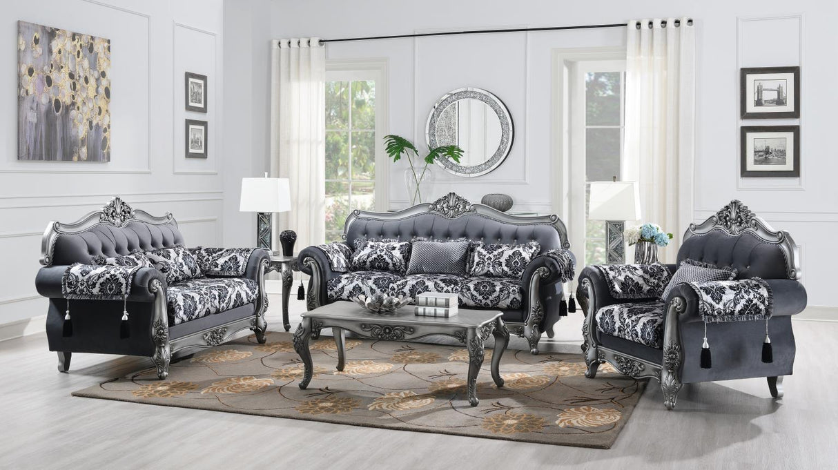 U206 - Traditional Sofa - Gray
