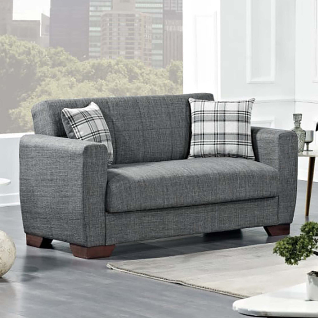 Ottomanson Barato - Upholstered Convertible Loveseat With Storage