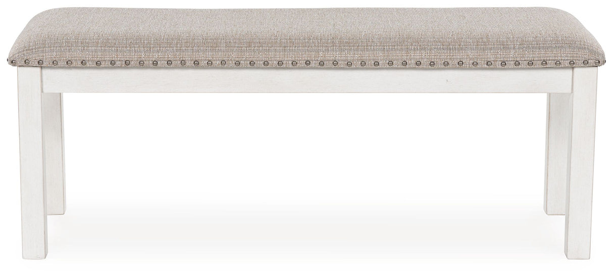 Robbinsdale - Large Upholstered Dining Room Bench - Antique White