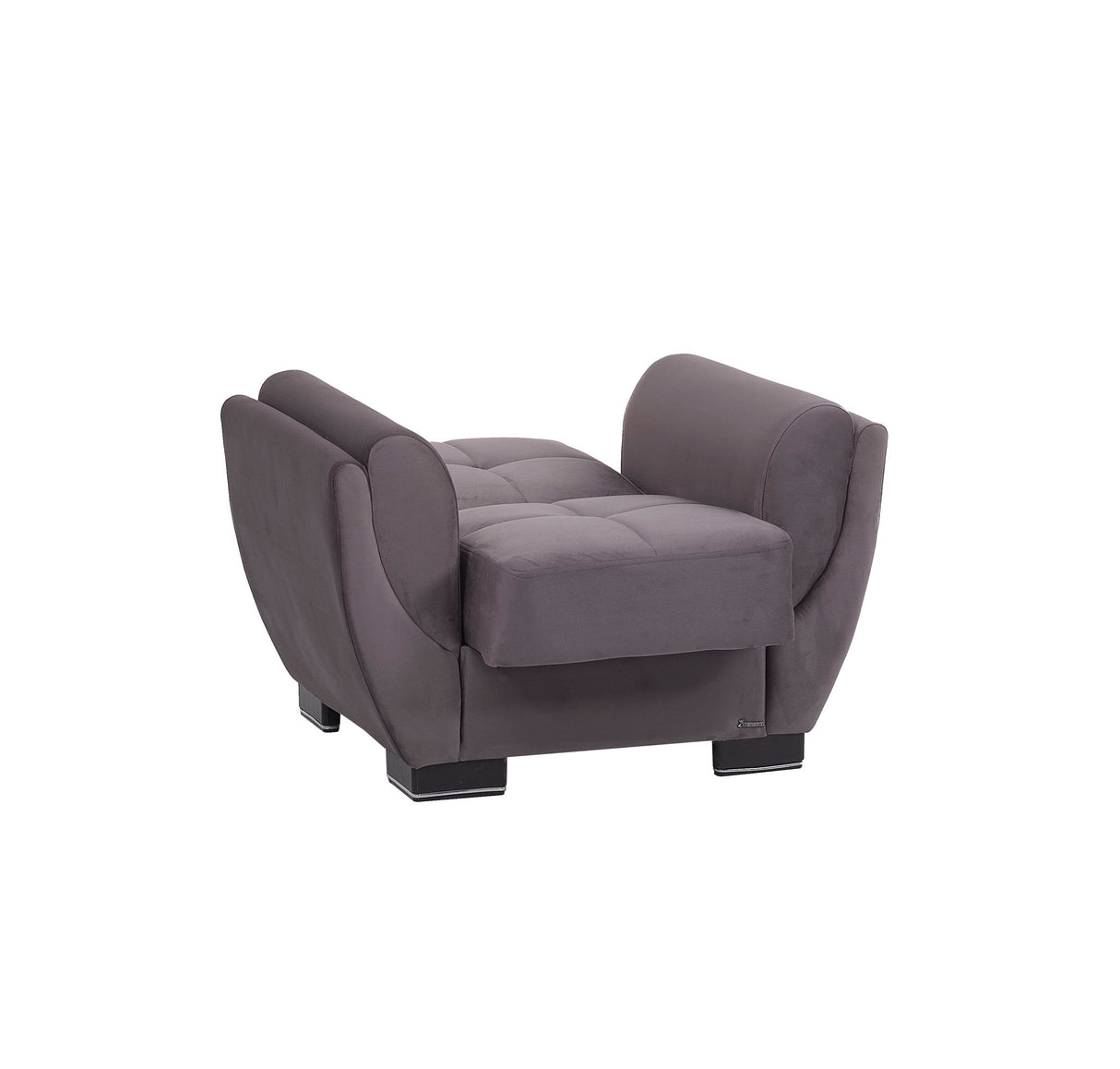 Ottomanson Armada Air - Upholstered Convertible Armchair With Storage - Microfiber