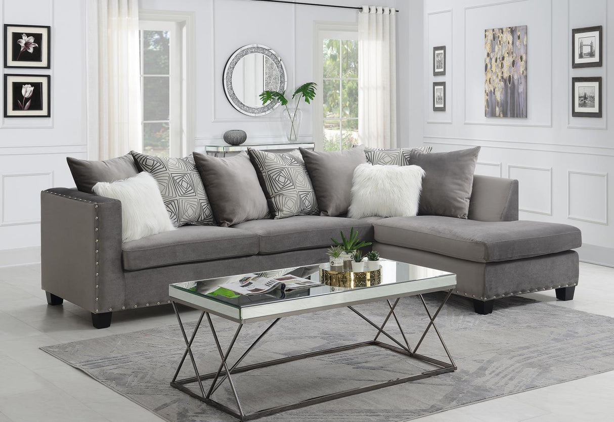 U313 - 2 Piece Sectional - Shimmer Silver