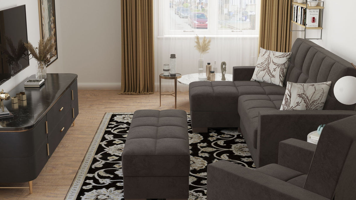 Ottomanson Armada - Upholstered Ottoman With Storage - Microfiber