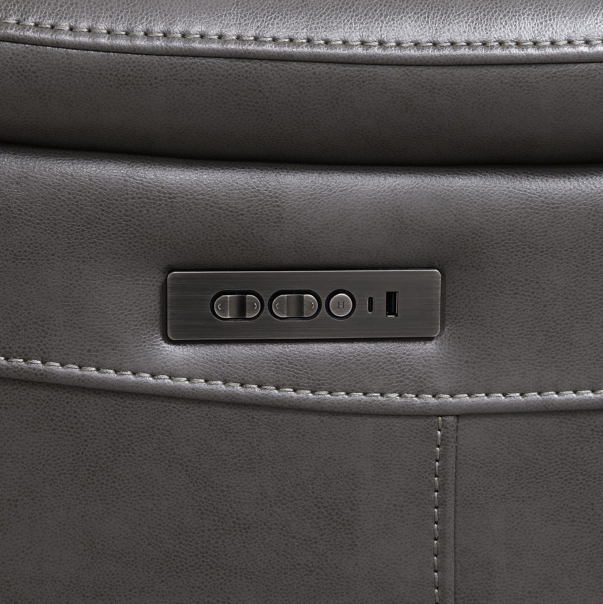 U108 - Reclining Loveseat (Gel Faux Leather) - Gray