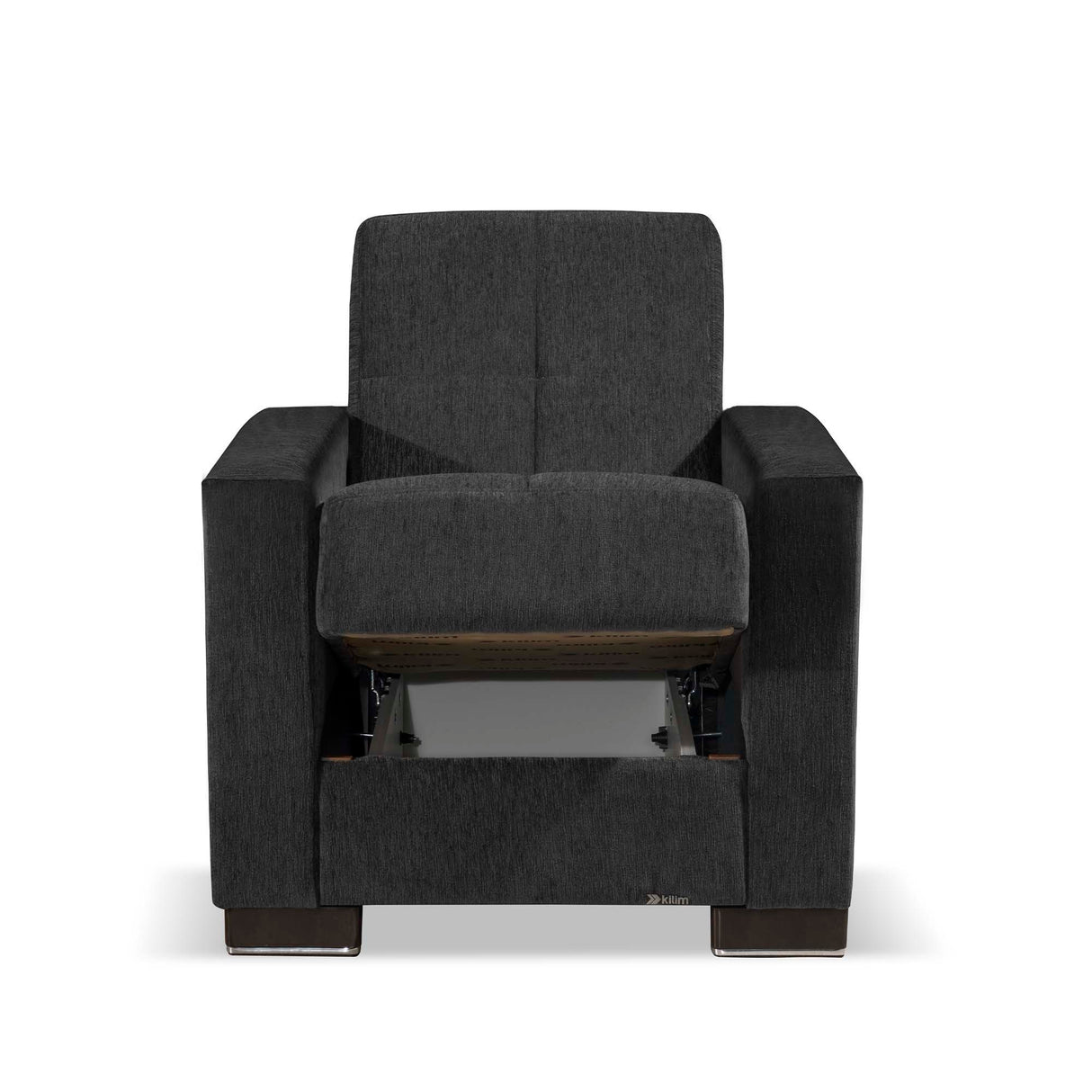 Ottomanson Armada - Upholstered Convertible Armchair With Storage - Chenille