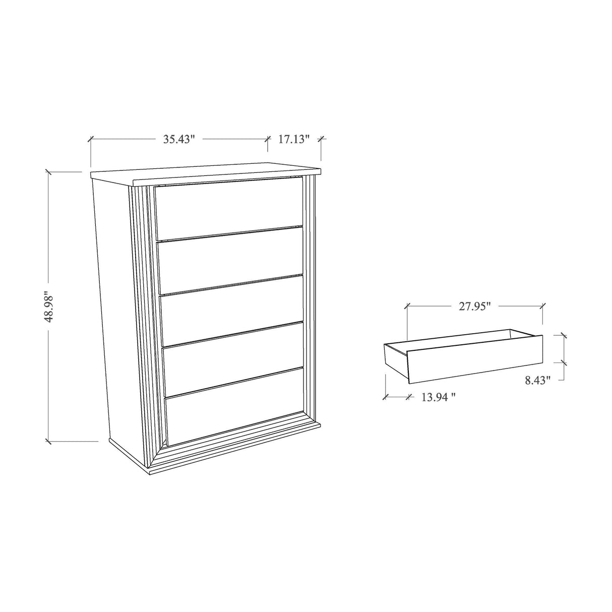 Moon - Chest With LED - White Marble