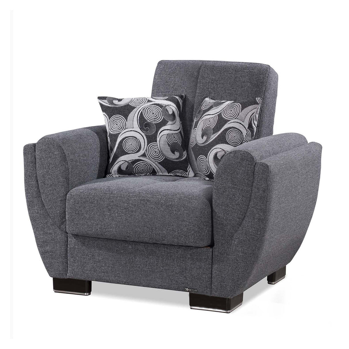 Ottomanson Armada Air - Upholstered Convertible Armchair With Storage - Polyester