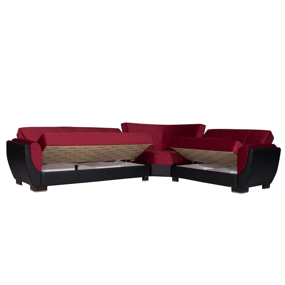 Ottomanson Armada Air - Upholstered Convertible Sectional With Storage - Microfiber