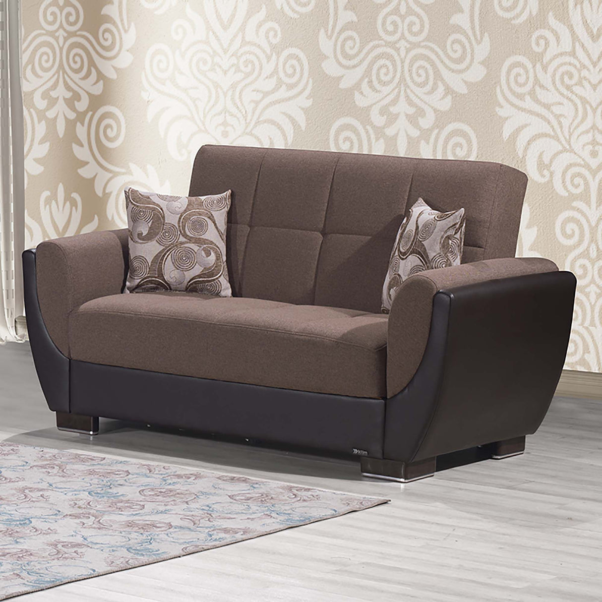 Ottomanson Armada Air - Upholstered Convertible Loveseat With Storage
