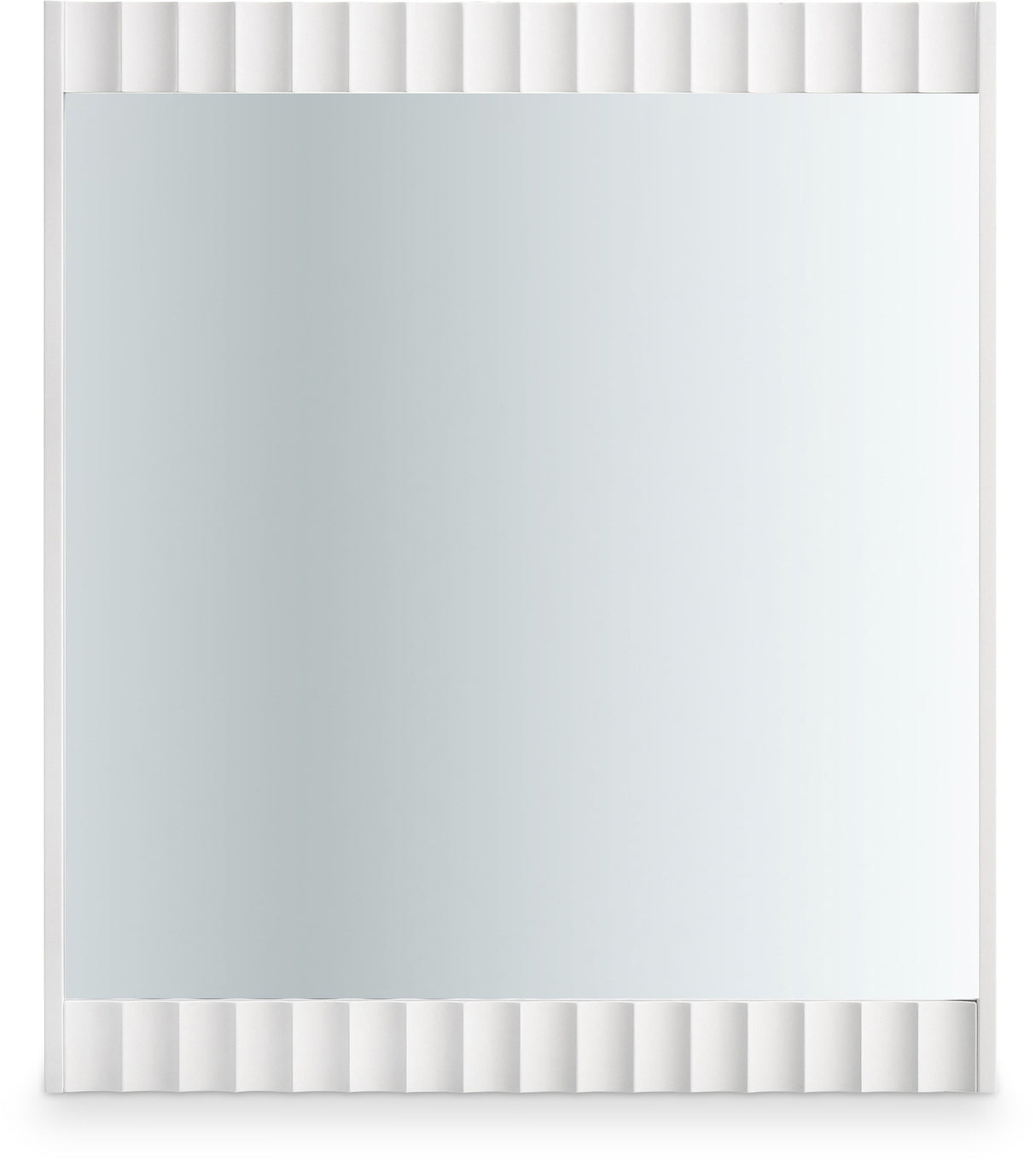 Modernist - Mirror With Stainless Steel Base - White