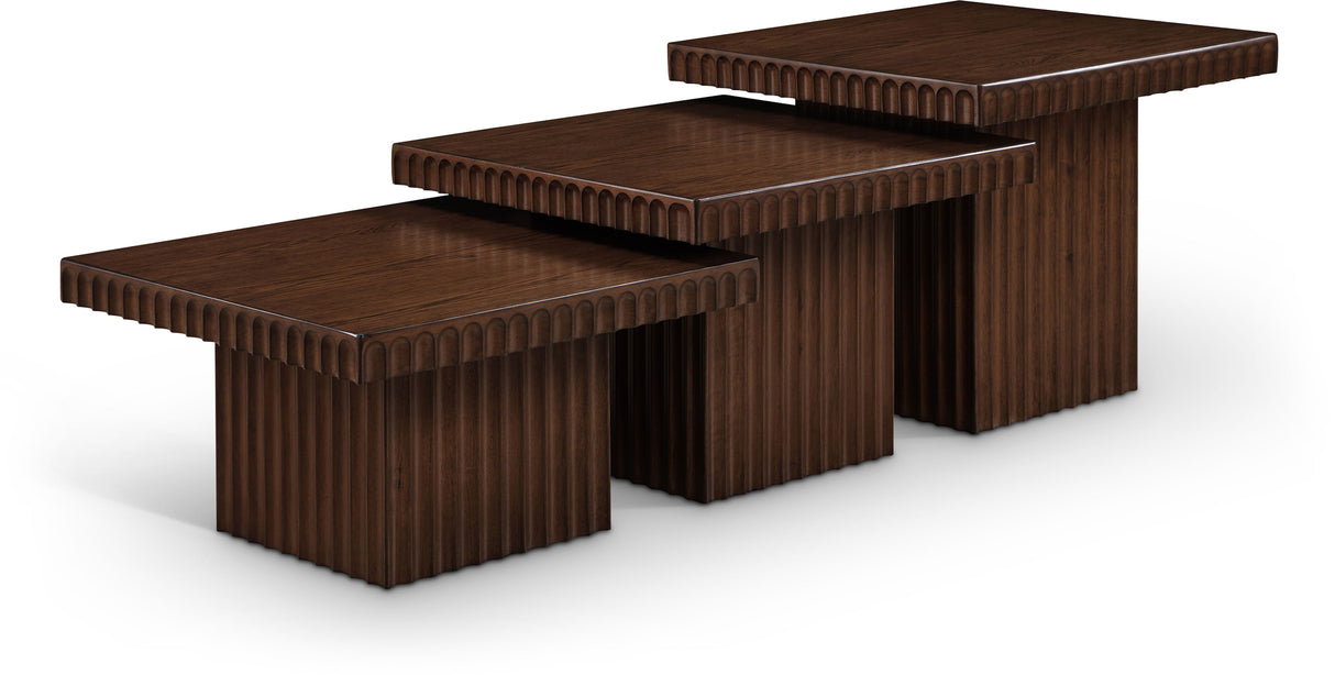 Spencer - Oak Veneer 3 Piece Coffee Tabl