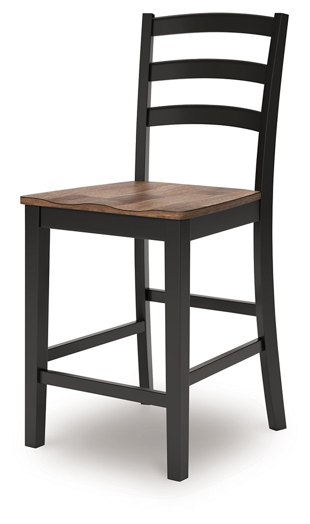 Wildenauer - Barstool (Set of 2) - Brown / Black