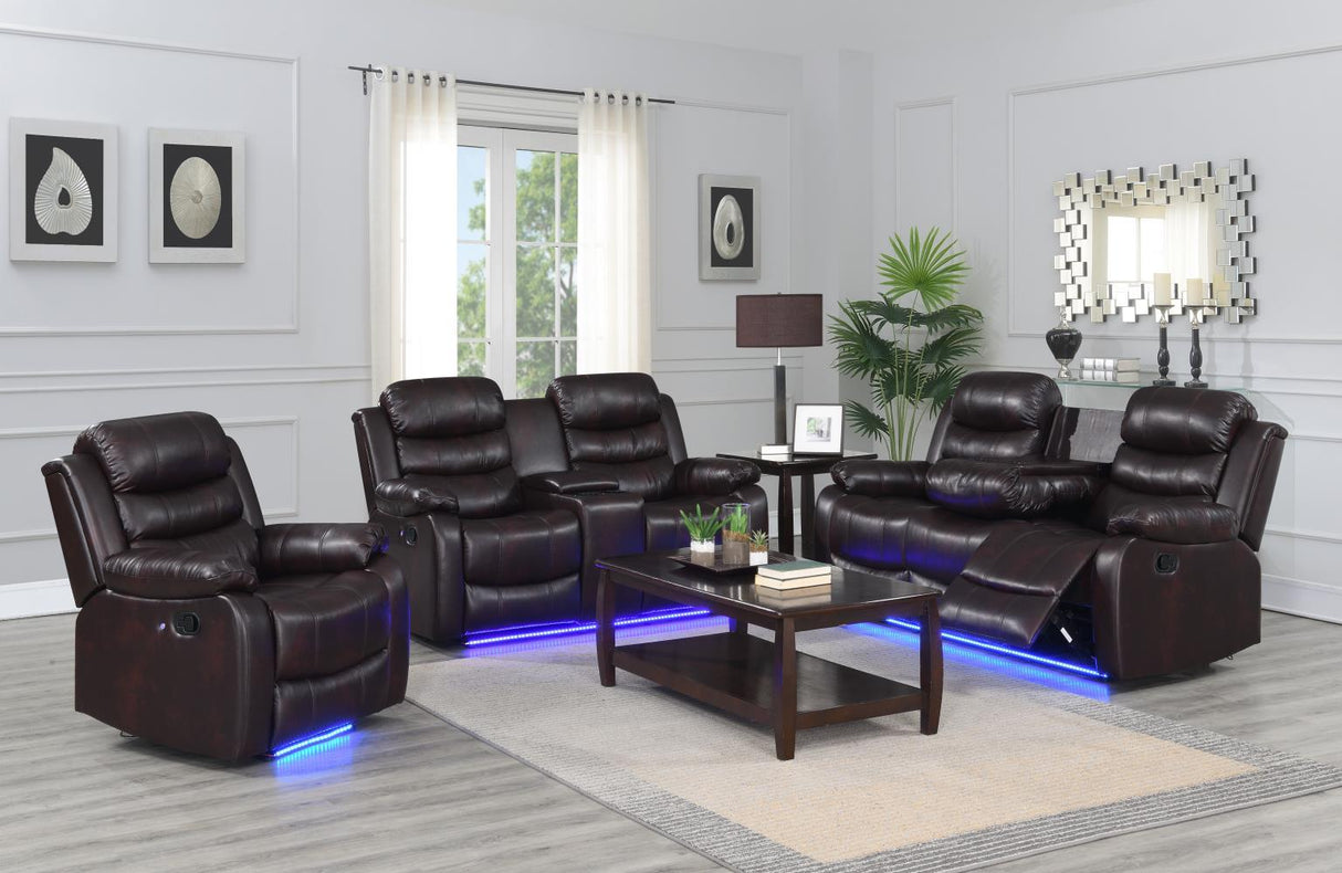U155 - Motion LED Sofa - Brown
