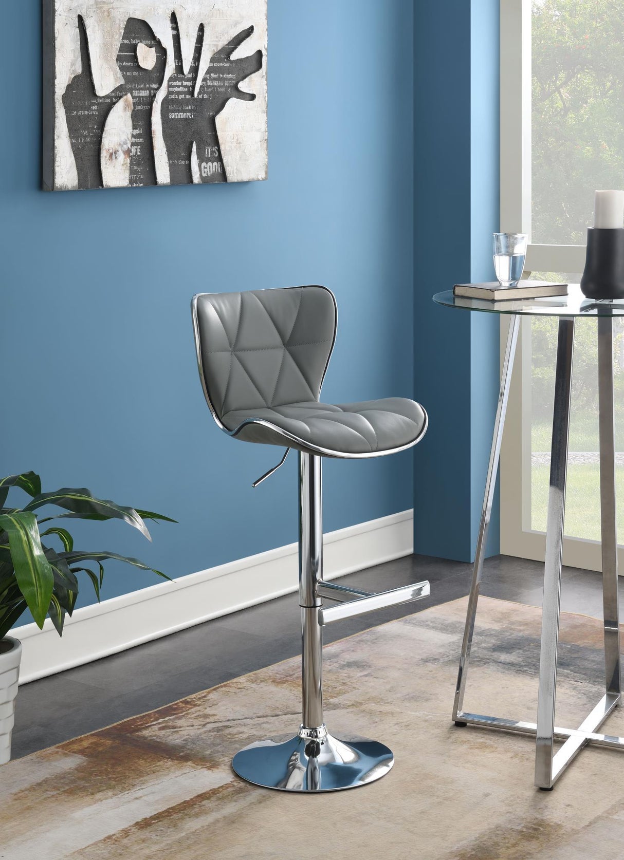 ST135 - Faux Leather Bar Stool (Set of 2)