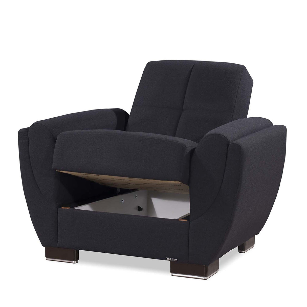 Ottomanson Armada Air - Upholstered Convertible Armchair With Storage - Polyester