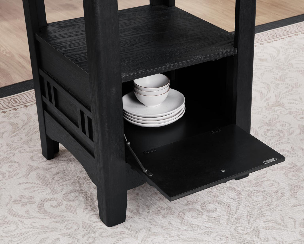 D151 - 5 Piece Dining Room Set (Dining Table & 4 Side Chairs) - Black