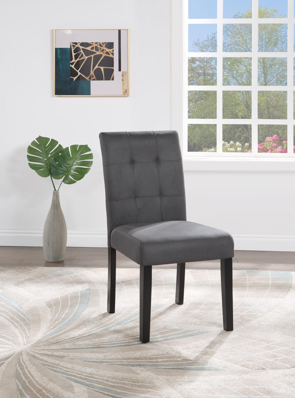 D200 - 5 Piece Dining Room Set (Dining Table With 4 Chairs) - Gray