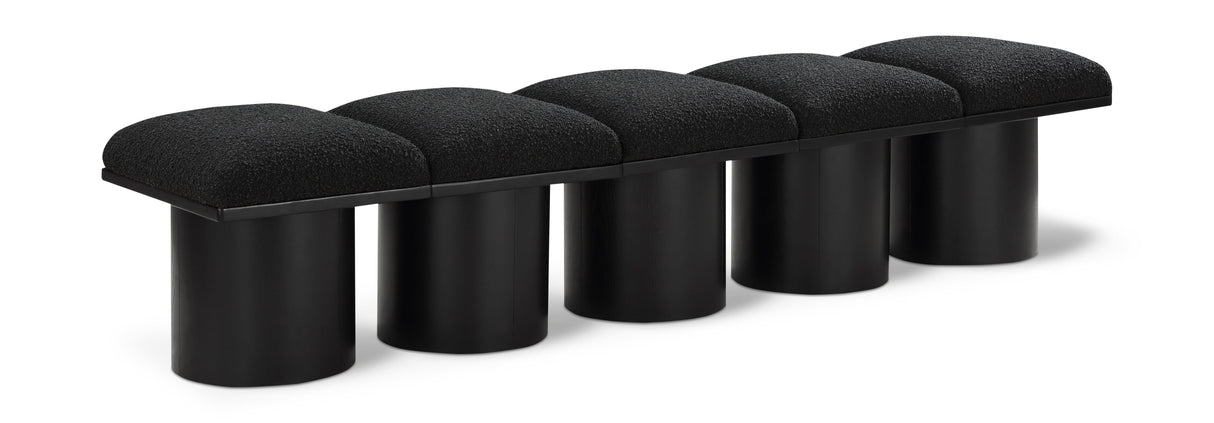 Pavilion - 5 Piece Modular Bench With Black Base