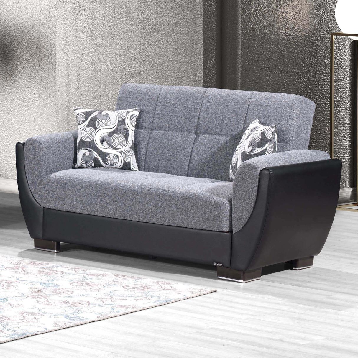 Ottomanson Armada Air - Upholstered Convertible Loveseat With Storage