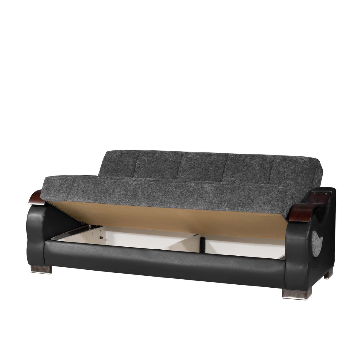 Ottomanson Metroplex - Upholstered Convertible Sofabed With Storage - Gray