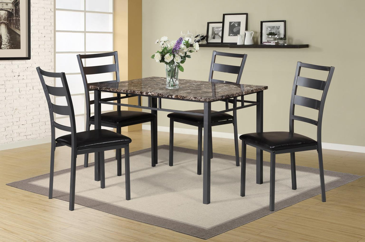 D760 - 5 Piece Dining Room Set - Black