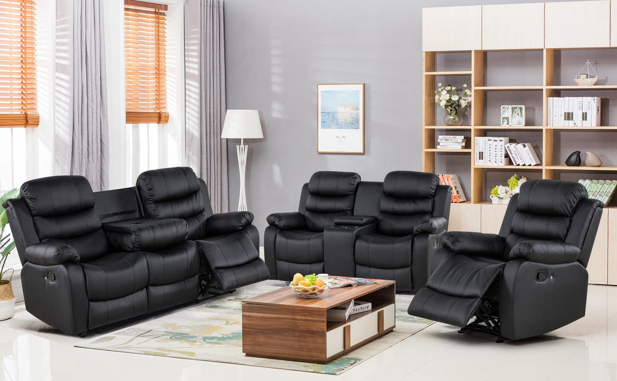 U190 - Motion Loveseat - Black