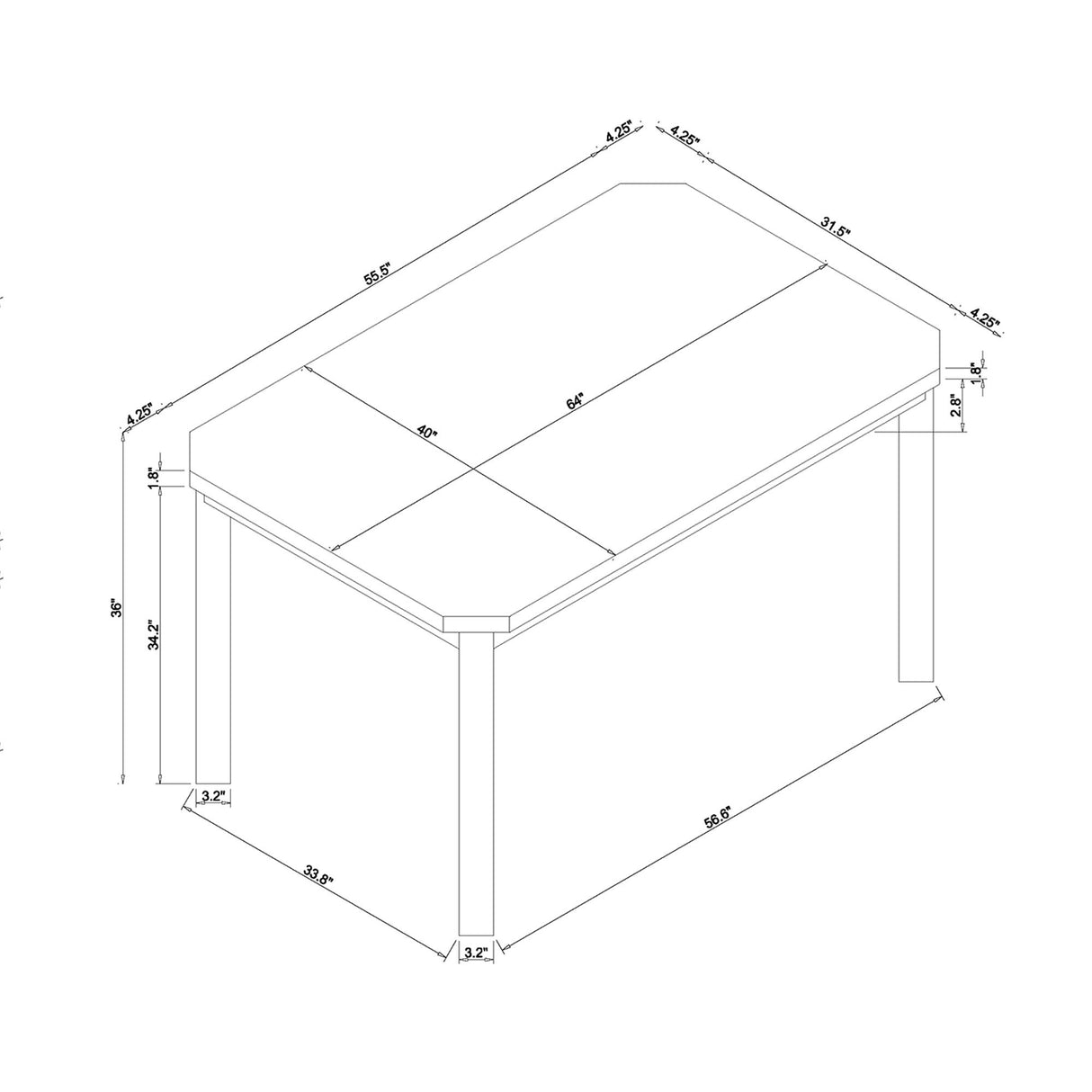 Magaly - Bar Table And Stool 5 Piece Set With Marbled Top Detail - Dark Gray