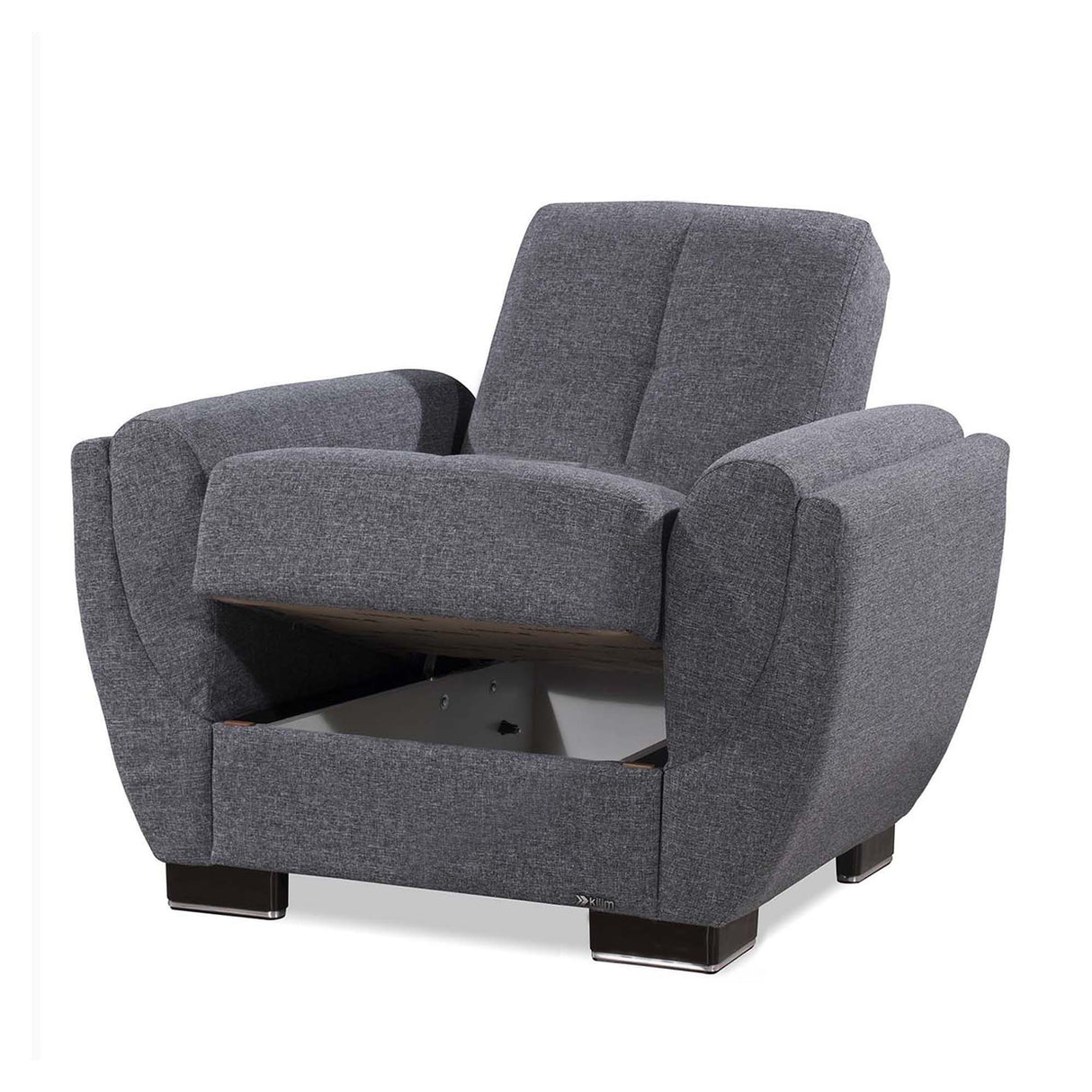 Ottomanson Armada Air - Upholstered Convertible Armchair With Storage - Polyester