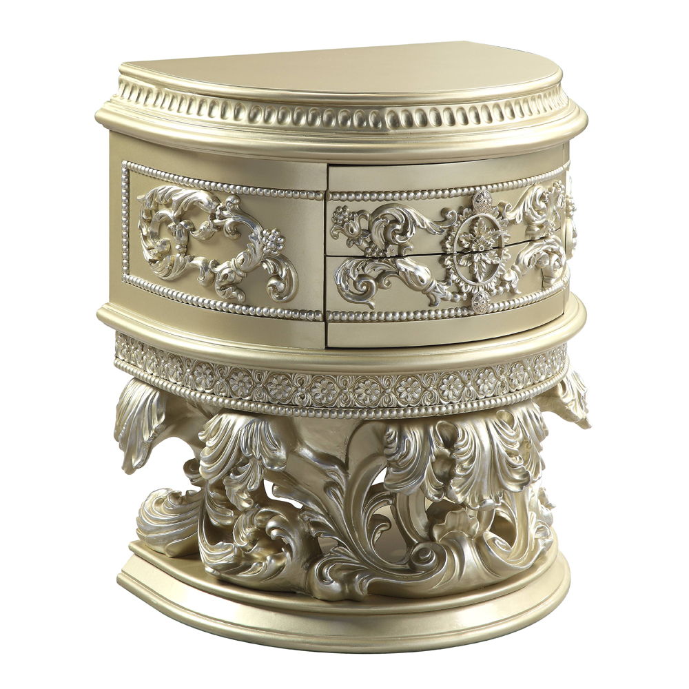 Vatican - Nightstand - Champagne Silver