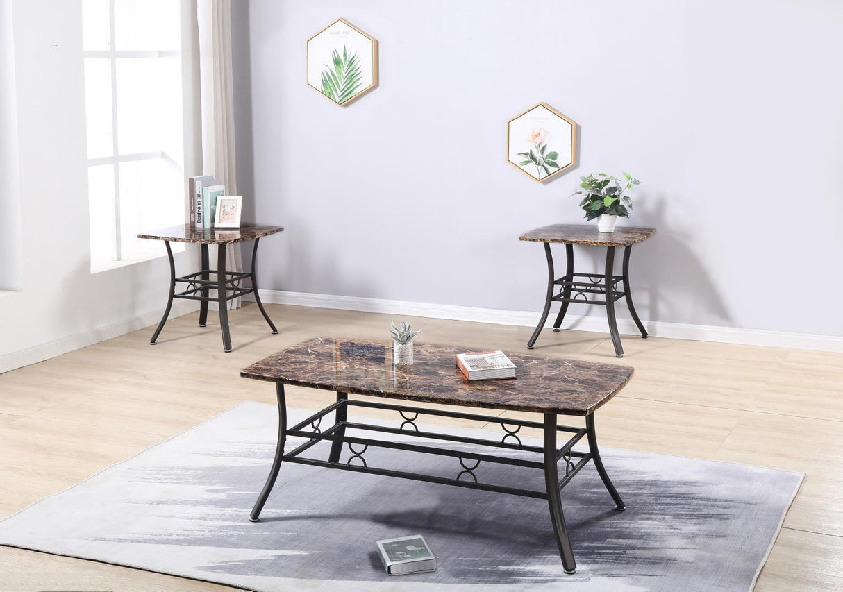T335 - Table Set (Set of 3) - Brown