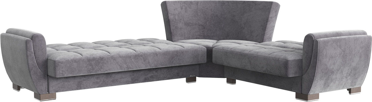 Ottomanson Armada Air - Upholstered Convertible Sectional With Storage - Microfiber