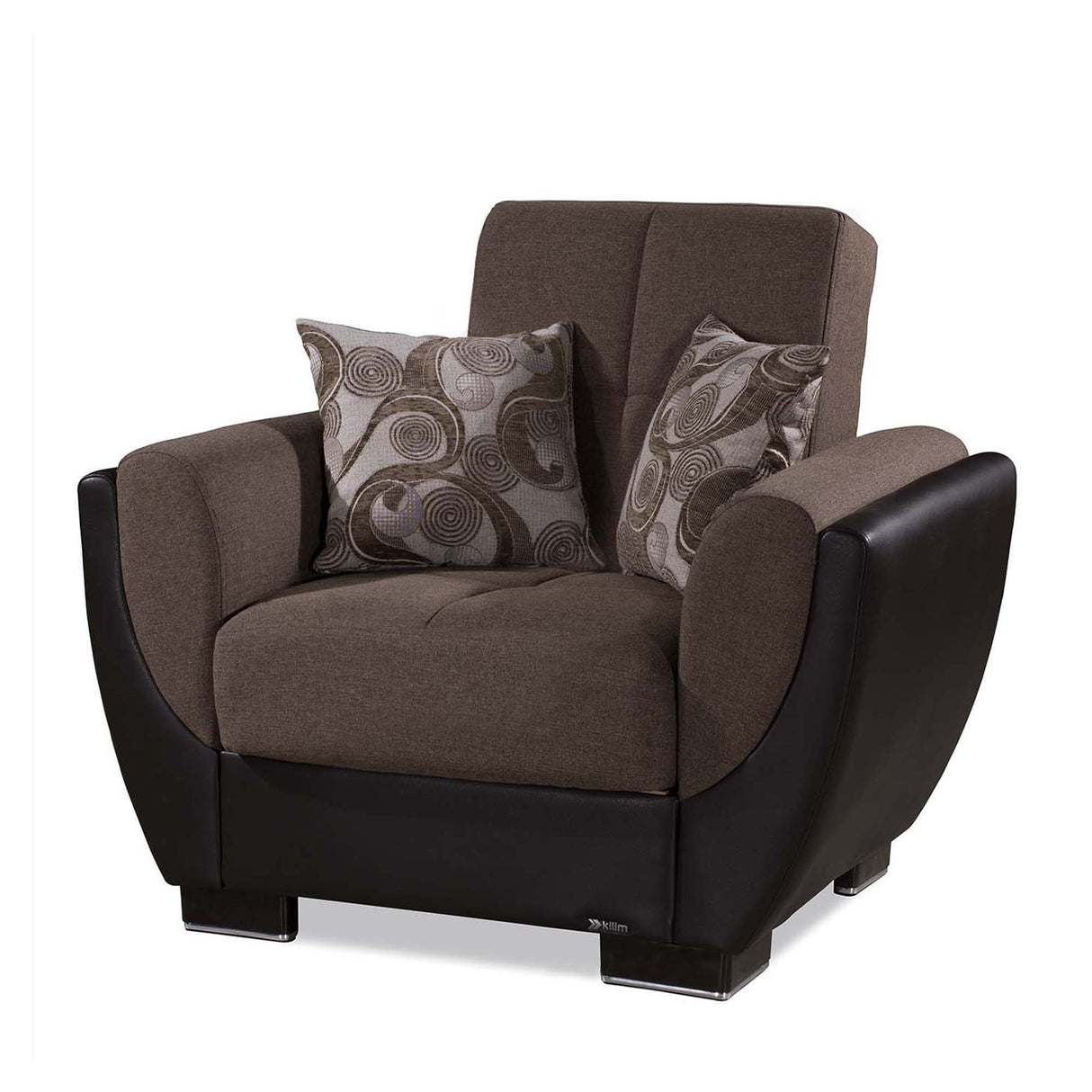 Ottomanson Armada Air - Upholstered Convertible Armchair With Storage - Polyester