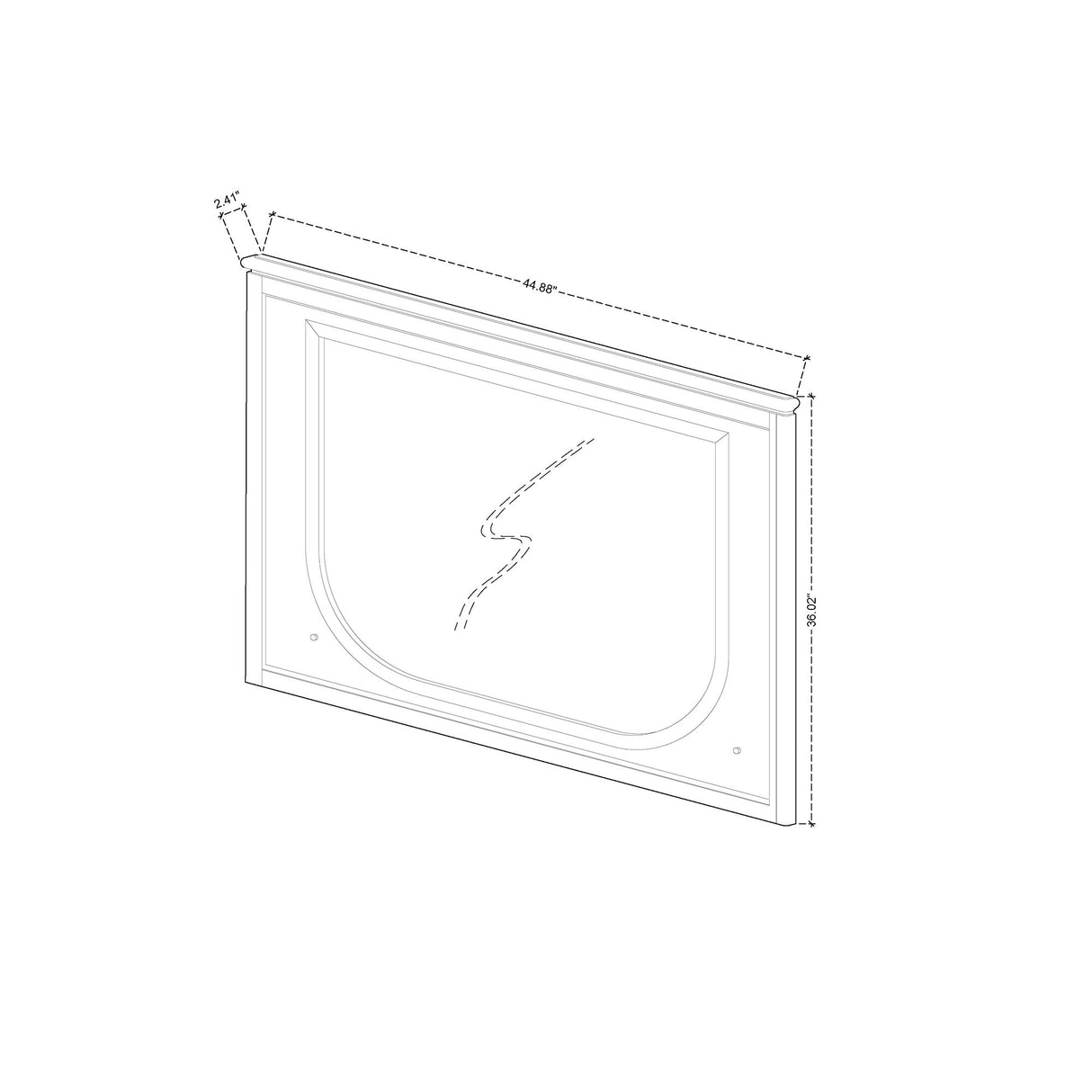 Brenda - Mirror With LED Lighting And Accent Detailing - Gray