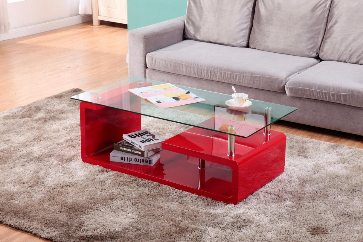 T306 - Coffee Table & 2 End Tables - Red