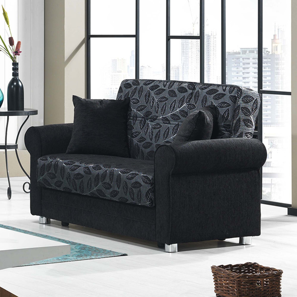 Ottomanson Rio Grande - Upholstered Convertible Loveseat With Storage