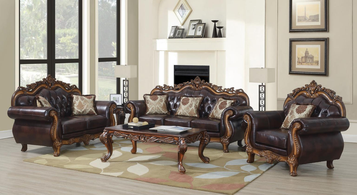 U204 - Traditional Sofa - Brown
