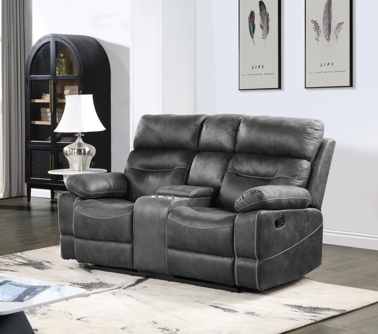 U170 - Motion Loveseat - Gray