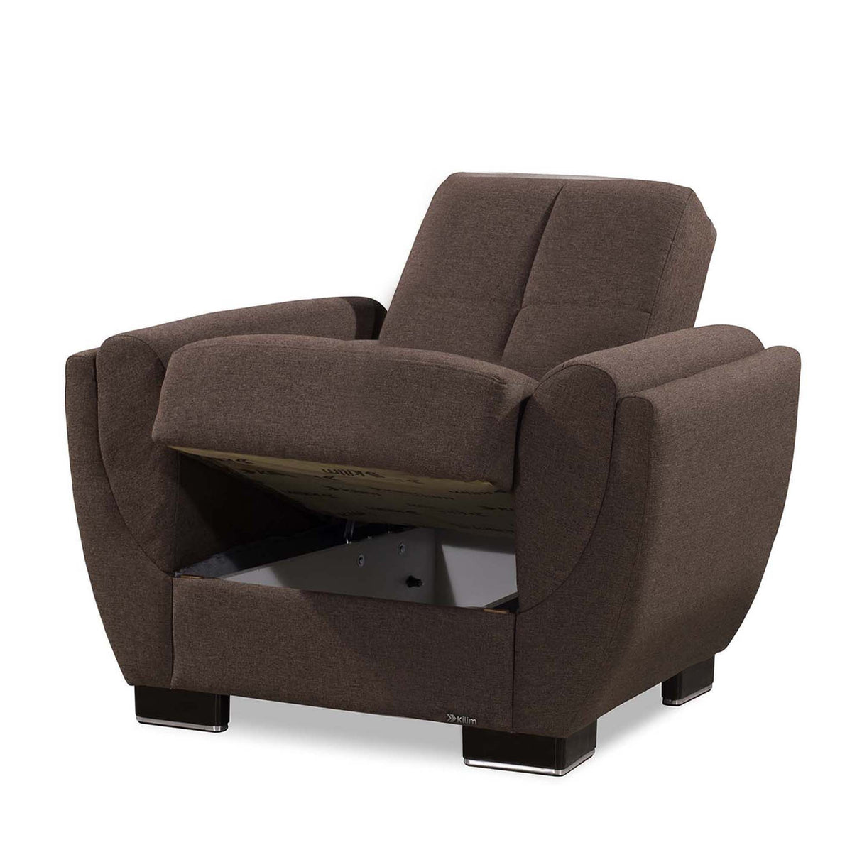 Ottomanson Armada Air - Upholstered Convertible Armchair With Storage - Polyester
